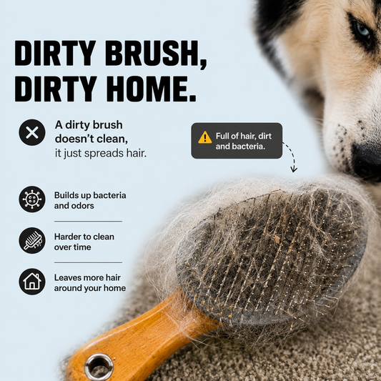 Professional One-Click Pet Hair Removal & Grooming Brush